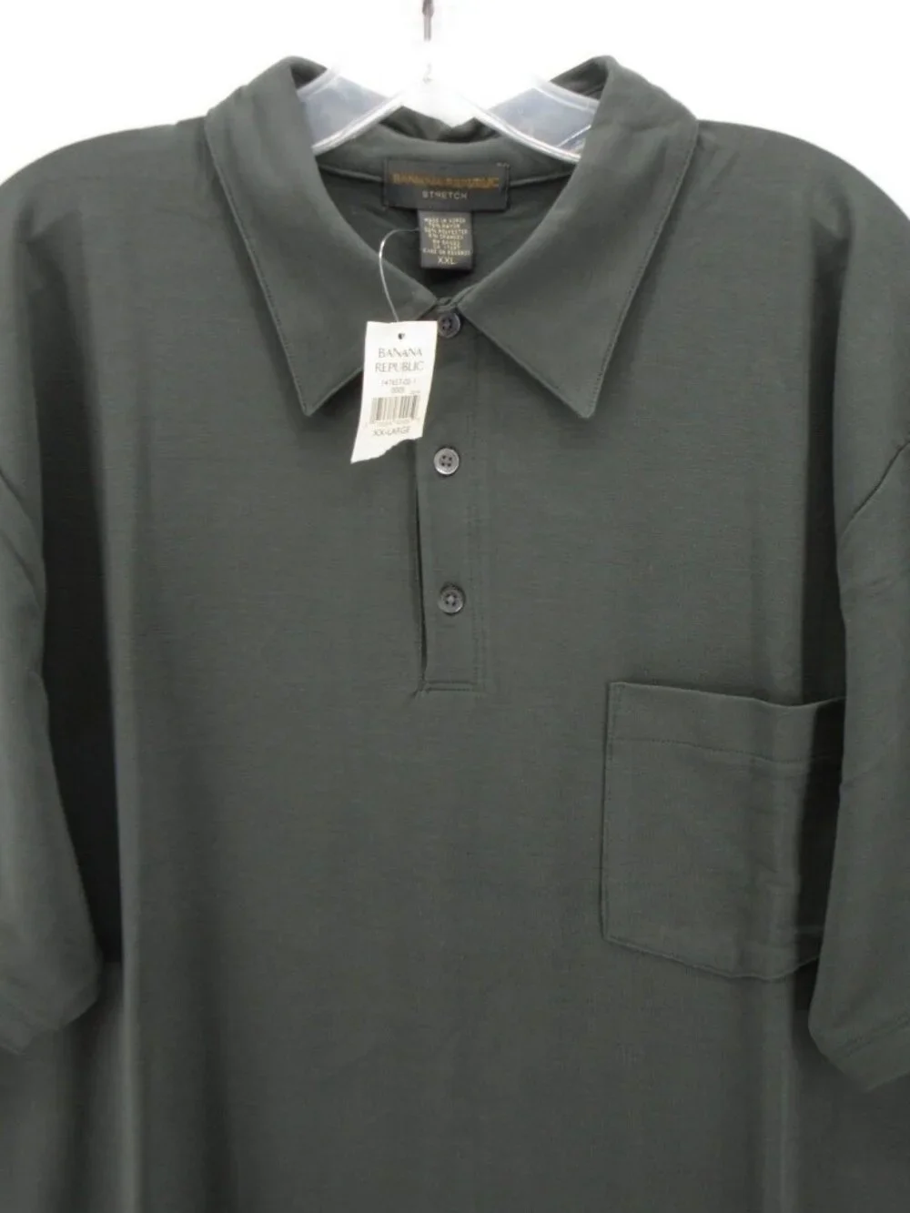 VINTAGE Banana Republic Polo Shirt XXL Pullover Travel Pocket Y2K NEW